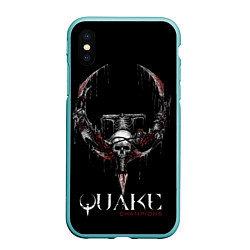 Чехол iPhone XS Max матовый Quake Champions, цвет: 3D-мятный