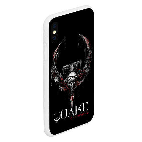 Чехол iPhone XS Max матовый Quake Champions / 3D-Белый – фото 2
