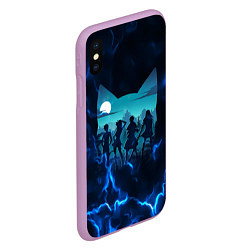 Чехол iPhone XS Max матовый Fairy tail Хвост Феи, цвет: 3D-сиреневый — фото 2