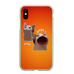 Чехол iPhone XS Max матовый Cat Pop Мем