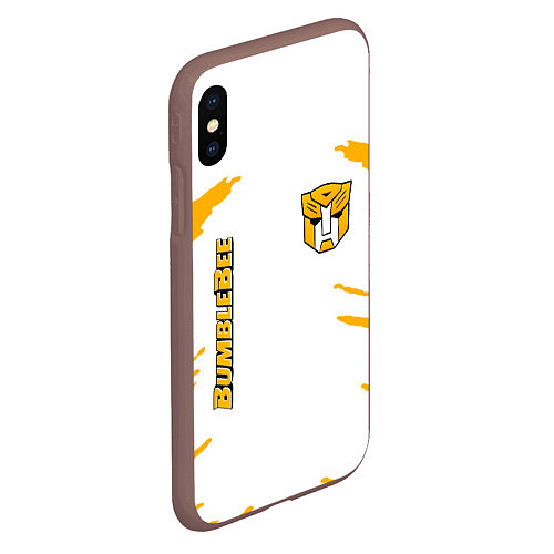 Чехол iPhone XS Max матовый Bumblebee / 3D-Коричневый – фото 2