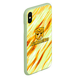 Чехол iPhone XS Max матовый Bumblebee, цвет: 3D-салатовый — фото 2