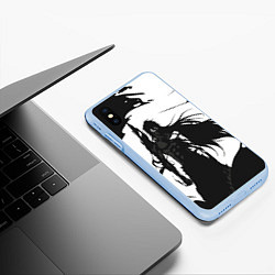 Чехол iPhone XS Max матовый Bleach Блич, цвет: 3D-голубой — фото 2