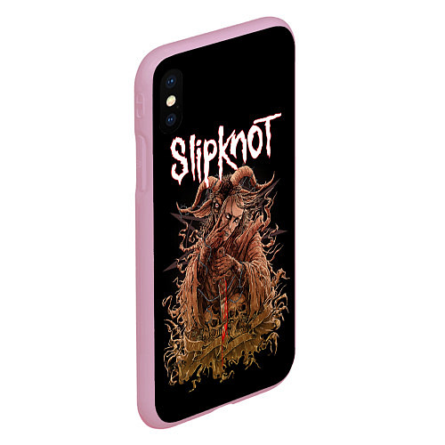 Чехол iPhone XS Max матовый SLIPKNOT / 3D-Розовый – фото 2