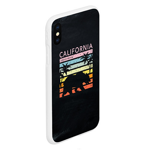 Чехол iPhone XS Max матовый California venice beach / 3D-Белый – фото 2
