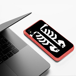Чехол iPhone XS Max матовый Инцидент Кэмоно, цвет: 3D-красный — фото 2