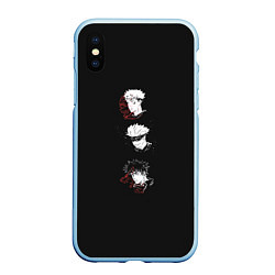 Чехол iPhone XS Max матовый Jujutsu Kaisen, цвет: 3D-голубой