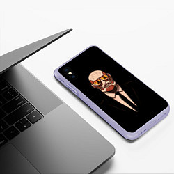 Чехол iPhone XS Max матовый Колоссальный Титан, цвет: 3D-светло-сиреневый — фото 2