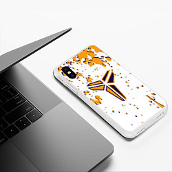 Чехол iPhone XS Max матовый Kobe Bryant, цвет: 3D-белый — фото 2