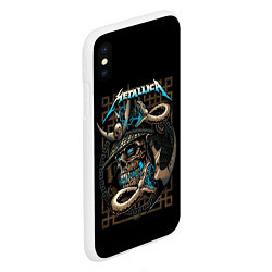 Чехол iPhone XS Max матовый METALLICA, цвет: 3D-белый — фото 2