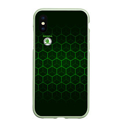 Чехол iPhone XS Max матовый SKODA