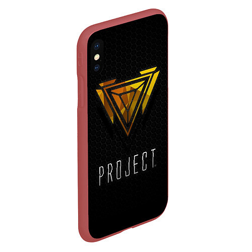 Чехол iPhone XS Max матовый Project / 3D-Красный – фото 2