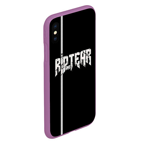 Чехол iPhone XS Max матовый Doom Rip and Tear / 3D-Фиолетовый – фото 2