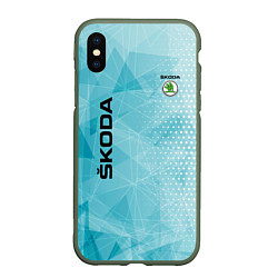 Чехол iPhone XS Max матовый SKODA