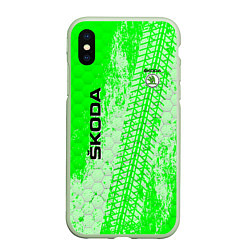 Чехол iPhone XS Max матовый SKODA