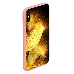 Чехол iPhone XS Max матовый БИТКОИН ЗОЛОТО BITCOIN GOLD, цвет: 3D-баблгам — фото 2
