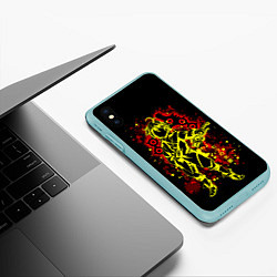 Чехол iPhone XS Max матовый Семь смертных грехов, цвет: 3D-мятный — фото 2