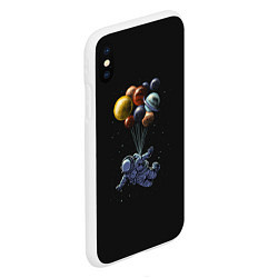 Чехол iPhone XS Max матовый Space Travel, цвет: 3D-белый — фото 2