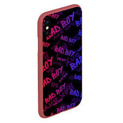 Чехол iPhone XS Max матовый Bad Boy, цвет: 3D-красный — фото 2