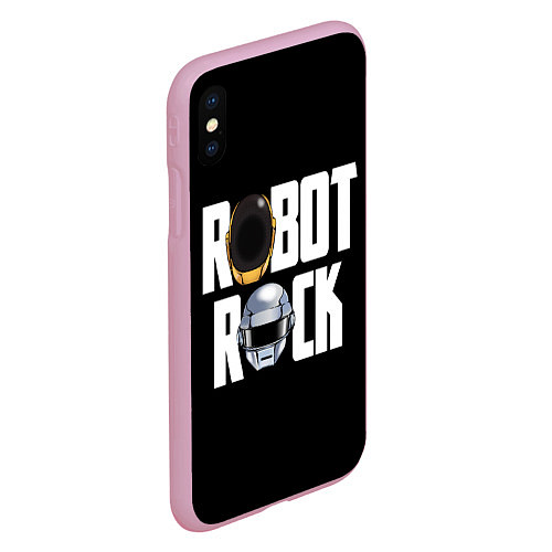 Чехол iPhone XS Max матовый Robot Rock / 3D-Розовый – фото 2