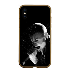 Чехол iPhone XS Max матовый LINKIN PARK, цвет: 3D-коричневый