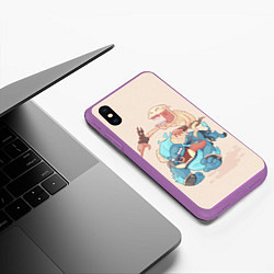 Чехол iPhone XS Max матовый Мы уже выехали Dota 2, цвет: 3D-фиолетовый — фото 2
