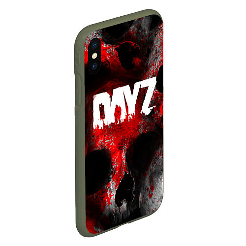 Чехол iPhone XS Max матовый DAYZ BLOOD ДЕЙЗИ КРОВЬ Z / 3D-Темно-зеленый – фото 2