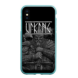 Чехол iPhone XS Max матовый Viking, цвет: 3D-мятный