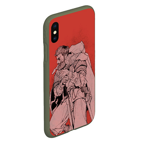 Чехол iPhone XS Max матовый Viking / 3D-Темно-зеленый – фото 2