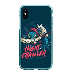 Чехол iPhone XS Max матовый Night Crawler Dota 2, цвет: 3D-мятный