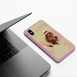 Чехол iPhone XS Max матовый Ember Dota 2, цвет: 3D-розовый — фото 2