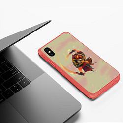 Чехол iPhone XS Max матовый Ember Dota 2, цвет: 3D-красный — фото 2
