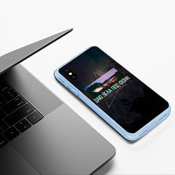 Чехол iPhone XS Max матовый Drift Даю угла под фонк, цвет: 3D-голубой — фото 2