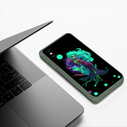 Чехол iPhone XS Max матовый Death prophet Dota 2, цвет: 3D-темно-зеленый — фото 2