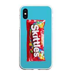 Чехол iPhone XS Max матовый Skittles original, цвет: 3D-белый