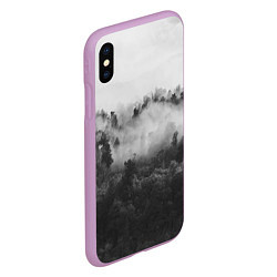 Чехол iPhone XS Max матовый Лес, цвет: 3D-сиреневый — фото 2