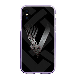 Чехол iPhone XS Max матовый ВИКИНГИ VIKINGS V, цвет: 3D-светло-сиреневый