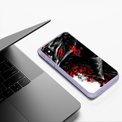 Чехол iPhone XS Max матовый BERSERK БЕРСЕРК, цвет: 3D-светло-сиреневый — фото 2