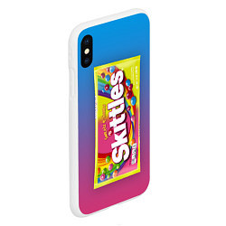 Чехол iPhone XS Max матовый Skittles Желтый, цвет: 3D-белый — фото 2