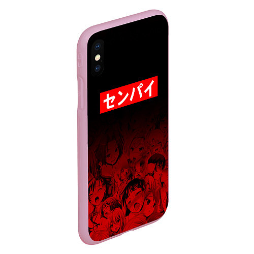 Чехол iPhone XS Max матовый SENPAI СЕНПАЙ / 3D-Розовый – фото 2