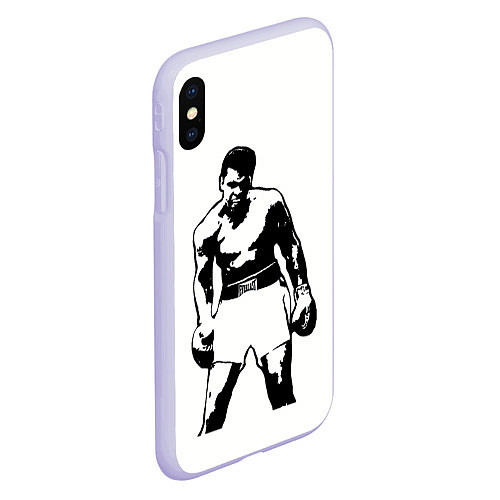 Чехол iPhone XS Max матовый The Greatest Muhammad Ali / 3D-Светло-сиреневый – фото 2