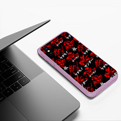 Чехол iPhone XS Max матовый КЛИНОК, РАССЕКАЮЩИЙ ДЕМОНОВ, цвет: 3D-сиреневый — фото 2