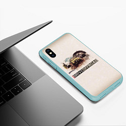 Чехол iPhone XS Max матовый Внедорожник, цвет: 3D-мятный — фото 2