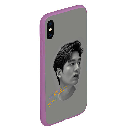 Чехол iPhone XS Max матовый Ли Мин Хо Lee Min Ho / 3D-Фиолетовый – фото 2