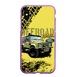 Чехол iPhone XS Max матовый LAND ROVER, цвет: 3D-фиолетовый