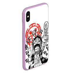 Чехол iPhone XS Max матовый One Piece, цвет: 3D-сиреневый — фото 2