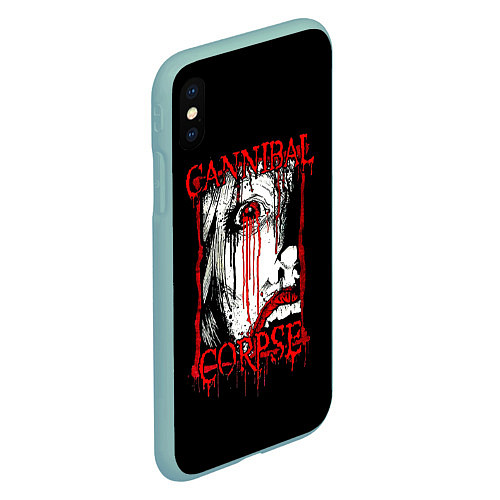 Чехол iPhone XS Max матовый Cannibal Corpse 2 / 3D-Мятный – фото 2