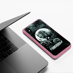 Чехол iPhone XS Max матовый Powerwolf, цвет: 3D-малиновый — фото 2