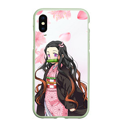 Чехол iPhone XS Max матовый НЕЗУКА NEZUKO, цвет: 3D-салатовый