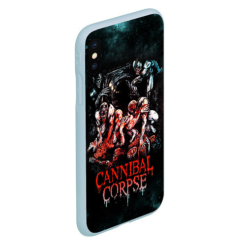 Чехол iPhone XS Max матовый Cannibal Corpse / 3D-Голубой – фото 2